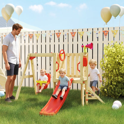 Outsunny Columpio Y Tobogán Infantil_1