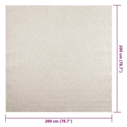 Vidaxl Alfombra Zizur Apariencia Yute Interior Exterior Crema_2