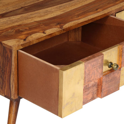 Mesa De Centro De Madera Maciza 100x50x39 Cm_3