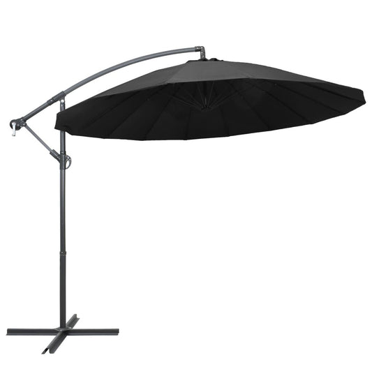 Vidaxl Sombrilla Colgante Con Palo De Aluminio Gris Antracita 3 M_0