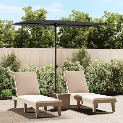 Vidaxl Sombrilla De Jardín Palo De Aluminio Gris Antracita 2x1,5 M_1