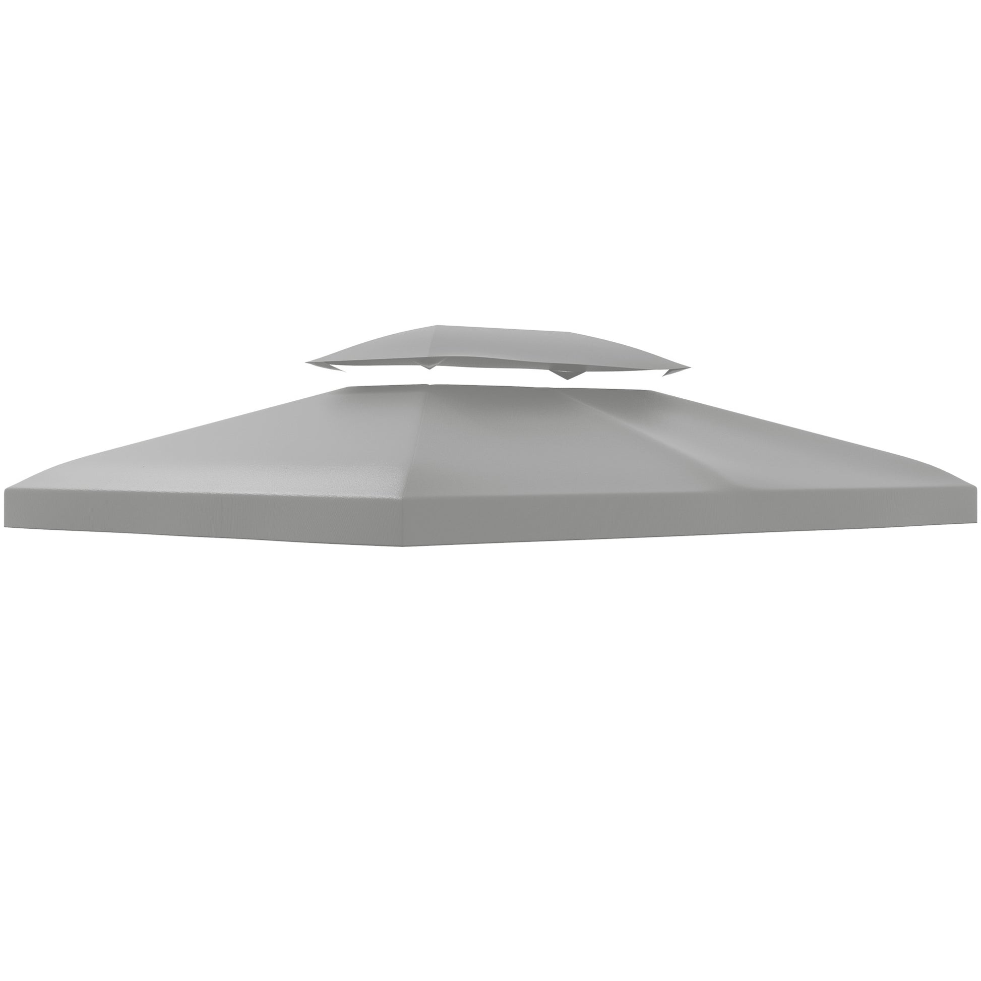 Outsunny Techo De Repuesto Para Cenador 4x3 M Con Techo Doble Protección Uv Gris_0