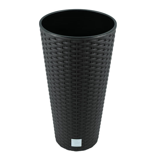 Maceta Rato De 15,5 Litros Con Inserto 25 X 25 X 47,6 Cm En Color Antracita