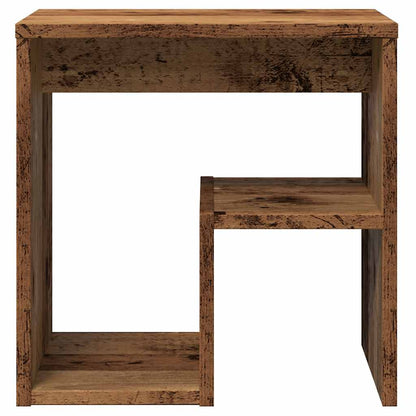 Mesita De Noche Madera De Ingeniería Envejecida 40x30x40 Cm_3