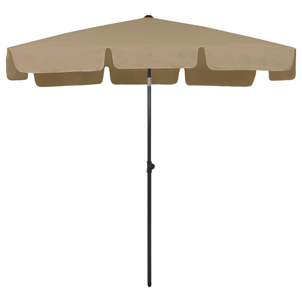 Vidaxl Sombrilla De Playa Gris Taupe 200x125 Cm_1