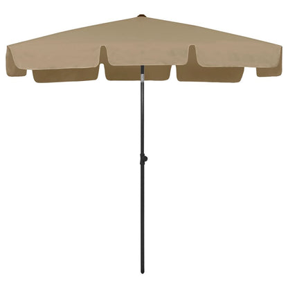 Vidaxl Sombrilla De Playa Gris Taupe 200x125 Cm_1