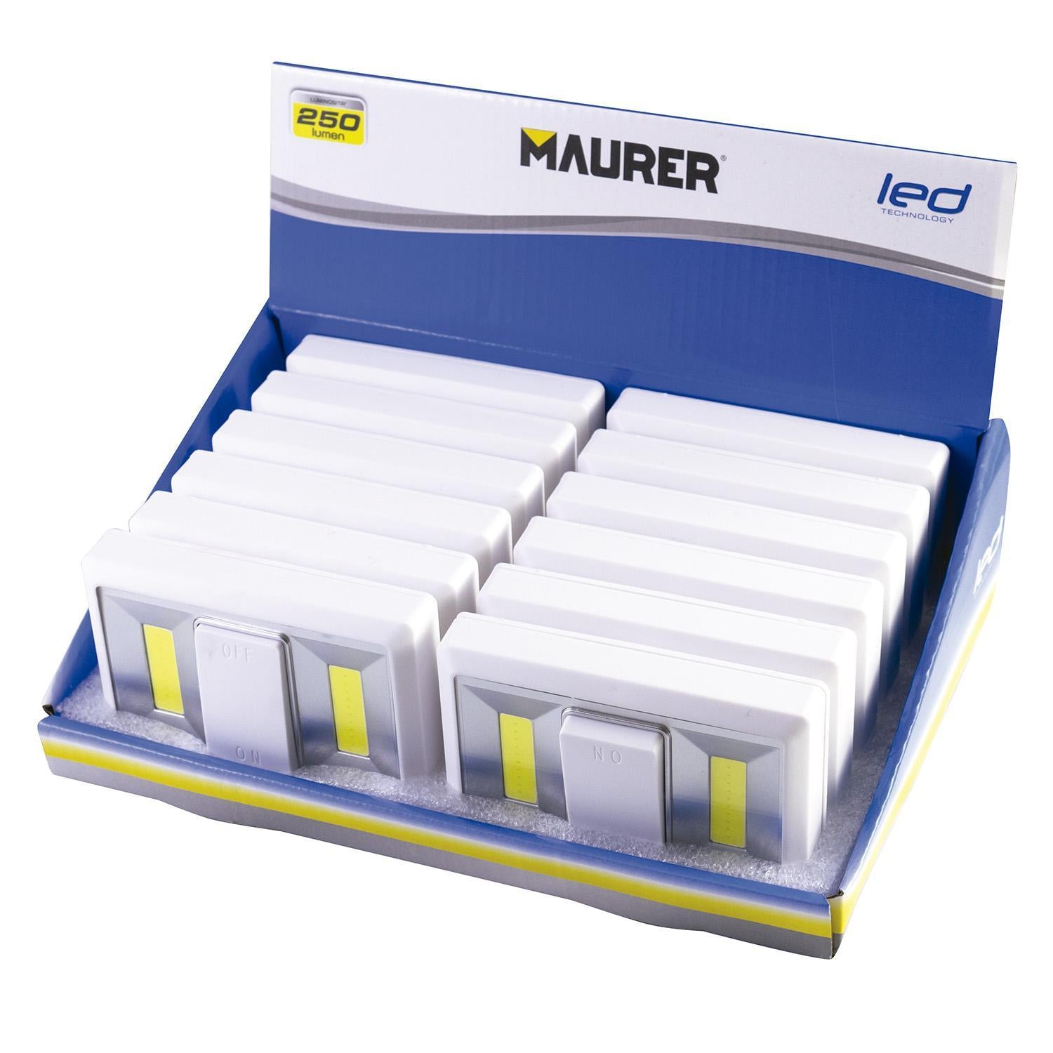 Linterna / Luces Led Para Pared / Armario A Pilas (4 Aaa) 250 Lumenes (fijación Mediante Pegatina, Iman O Tornillos)_1
