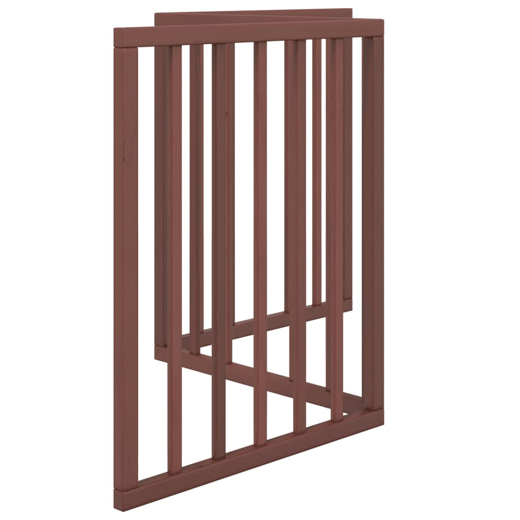 Vidaxl Puerta Para Perros Plegable 3 Paneles Madera Álamo Marrón 150cm_4