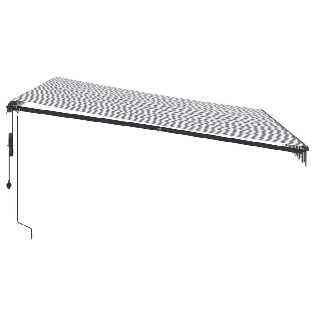 Toldo Retráctil Automático Luz Led Antracita Blanco 400x350 Cm_4