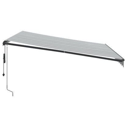Toldo Retráctil Automático Luz Led Antracita Blanco 400x350 Cm_4
