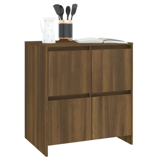 Aparador De Madera Contrachapada Marrón Roble 70x41x75 Cm / Vetonek_0