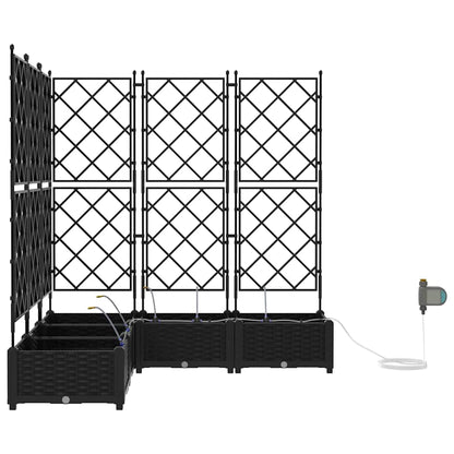 Macetero De Jardín 5 Uds. Negro 120 X 120 X 126 Cm Pp_5