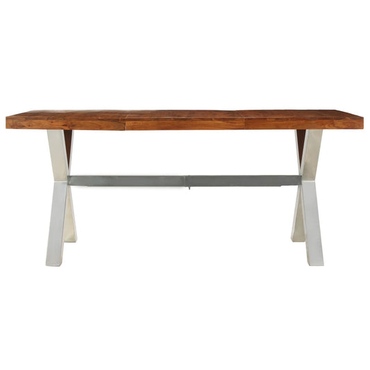Mesa De Comedor De Madera Maciza 180x90x76 Cm_0