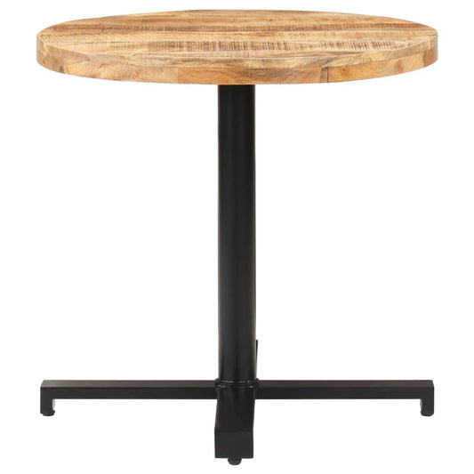 Mesa De Bistró Redonda Madera De Mango Rugosa Ø80x75 Cm_0