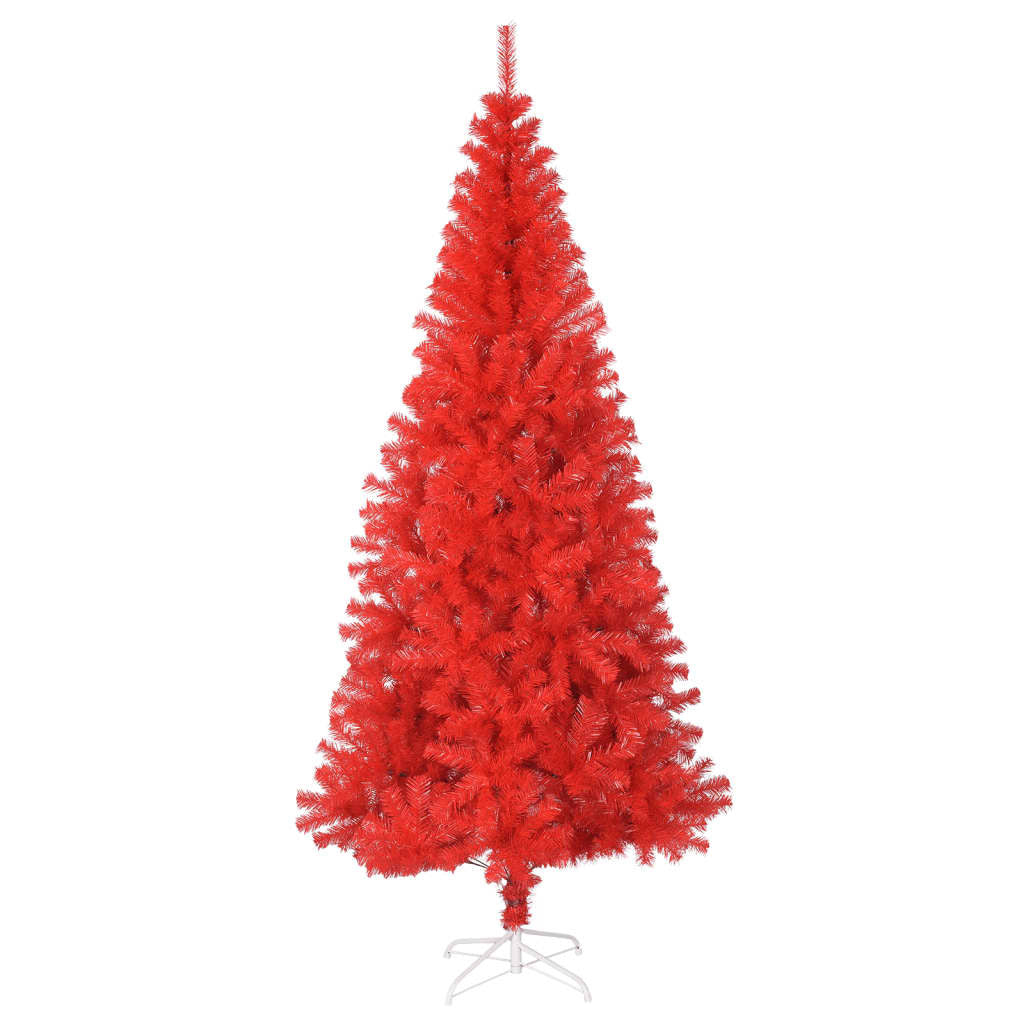 Vidaxl Árbol De Navidad Artificial Con Soporte Pvc Rojo 180 Cm_1