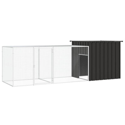 Vidaxl Jaula De Gallinas Acero Galvanizado Antracita 300x91x100 Cm_0