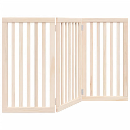 Vidaxl Puerta Para Perros Plegable De 3 Paneles, 150 Cm, Madera De Álamo_5