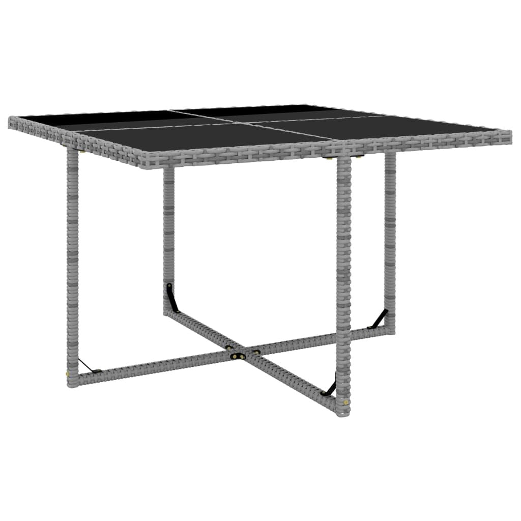 Vidaxl Set De Comedor De Jardín 5 Pzas Y Cojines Ratán Sintético Gris_4