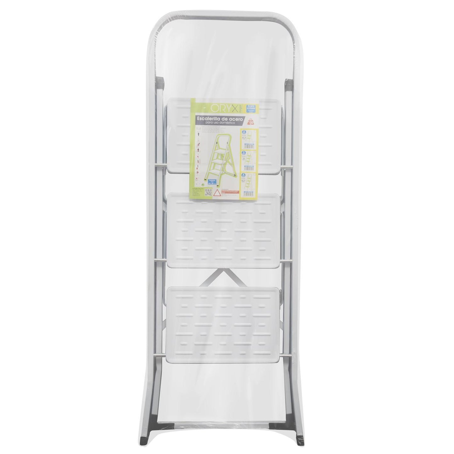 Escalerilla Acero 3 Peldaños Uso Doméstico.escalerilla Blanca