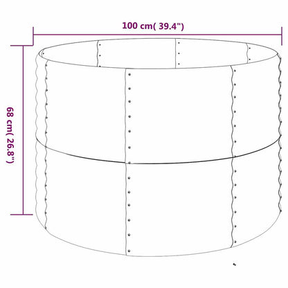 Jardinera Arriate Acero Galvanizado Gris 100x100x68 Cm_4