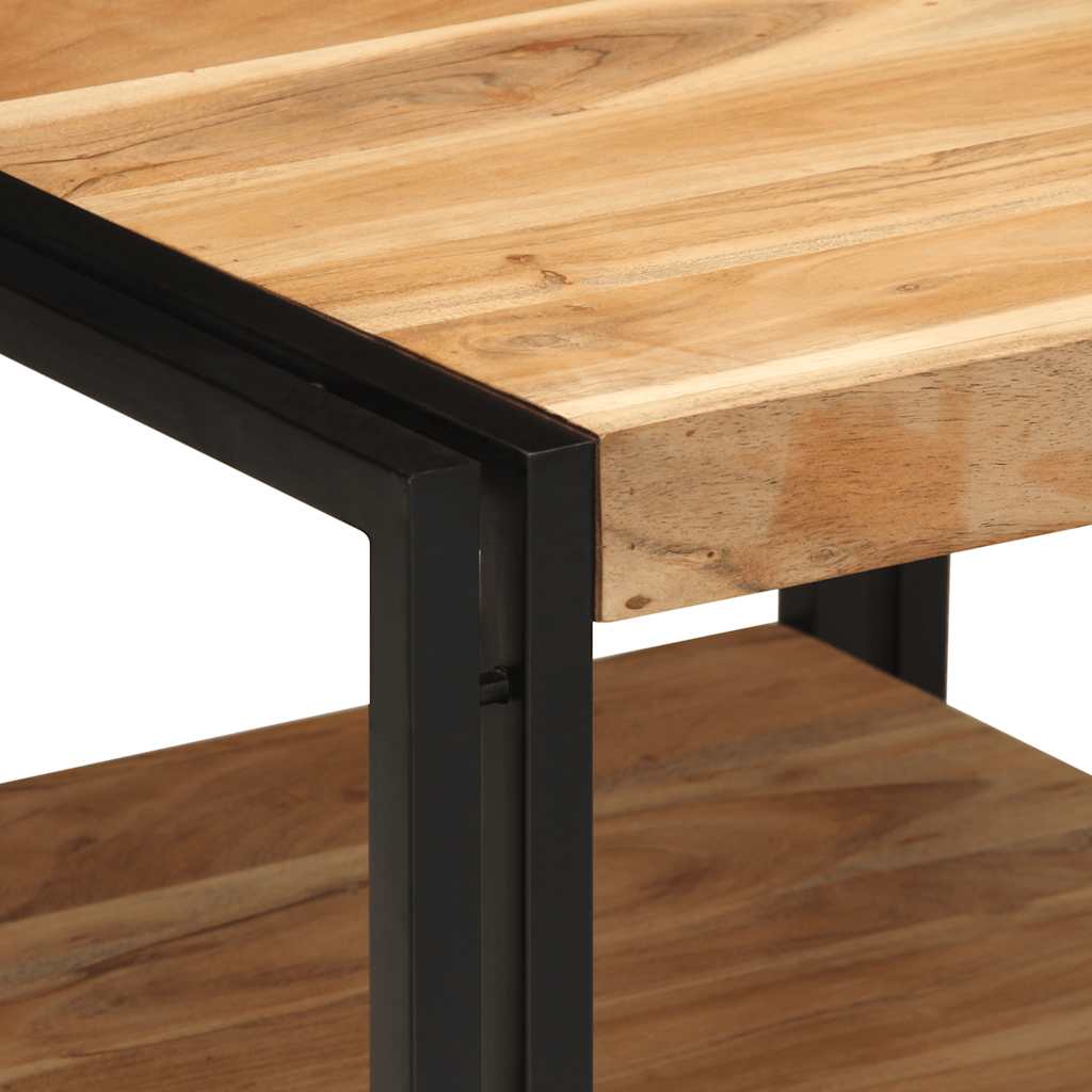 Mesa De Centro Madera Maciza De Acacia 50x50x38 Cm_4