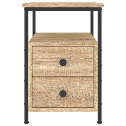 Mesita De Noche Madera De Ingeniería Roble Sonoma 34x35,5x50 Cm_3