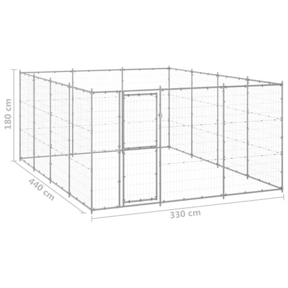 Perrera De Exterior De Acero Galvanizado 14,52 M²_5