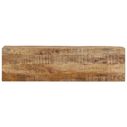Mesa Consola Madera Maciza Mango Rugosa Y Hierro 110x30x75 Cm_2
