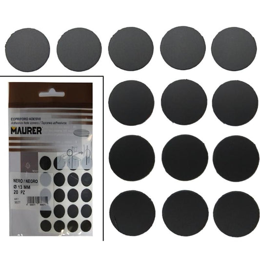 Tapatornillos Adhesivos Negro (blister 20 Unidades)