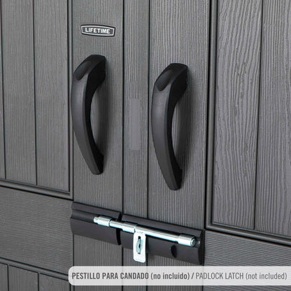 Lifetime Caseta De Jardín 7,8 M² Con Suelo, Ventanas Y Estanterías_2