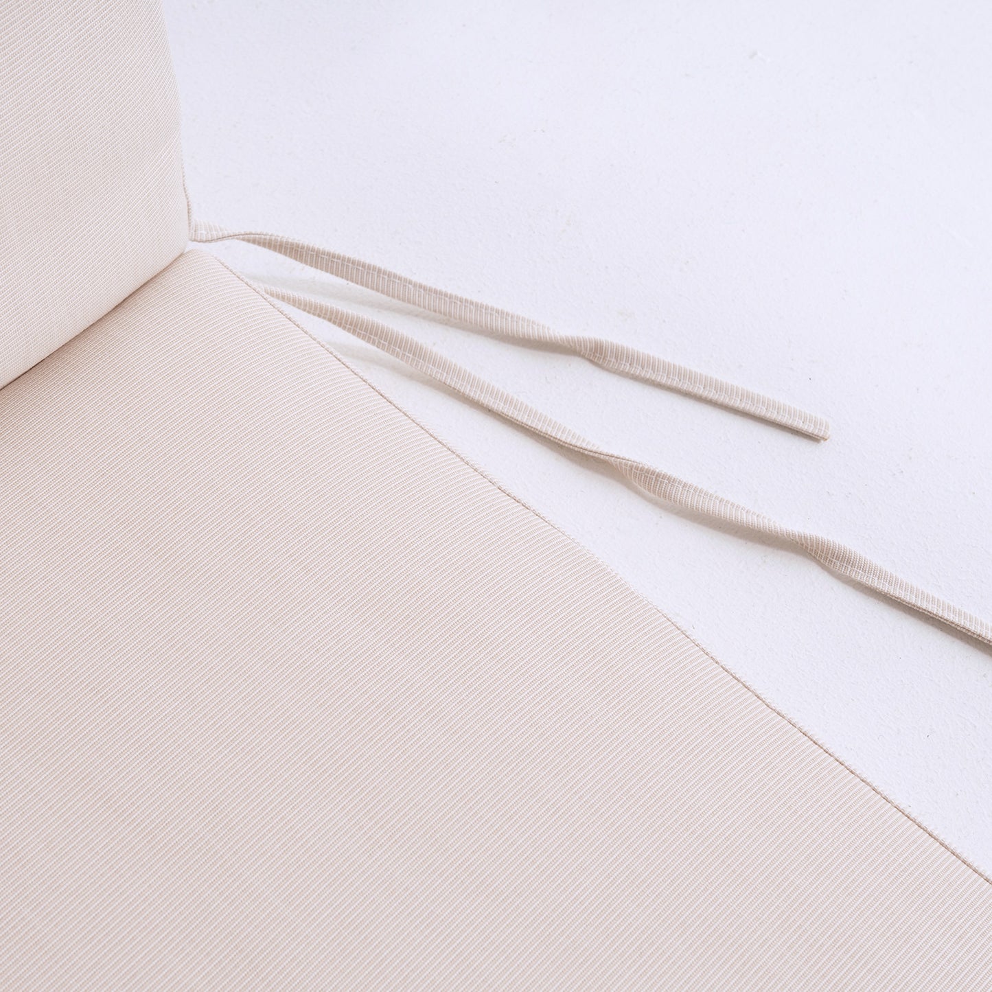 Pack 2 Cojines Para Tumbona De Exterior Estándar Lux Color Crema, Tamaño 196x60x5 Cm, Repelente Al Agua, Desenfundable_3