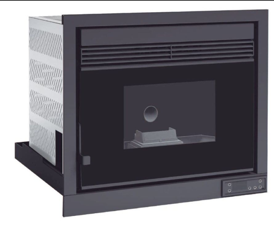 BRICOSOL Insertable de pellets aire FM Modelo IP-170 K Interior en Vermiculita, Cristal Serigrafiado_0
