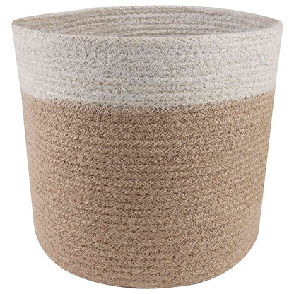 Set De Macetas De Planta 2 Uds. Natural Y Blanco Ø 28 X 28 Cm_3