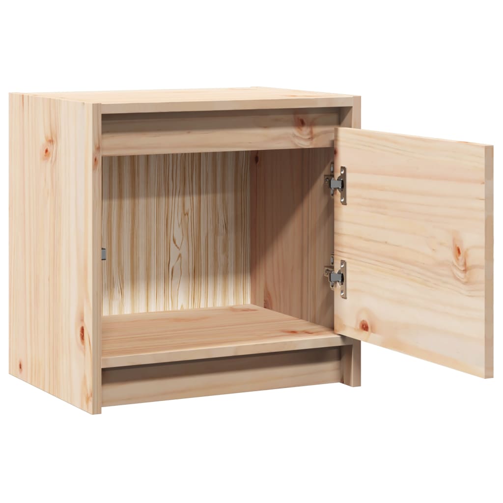 Mesitas De Noche 2 Uds Madera Maciza De Pino 40x30,5x40 Cm_2
