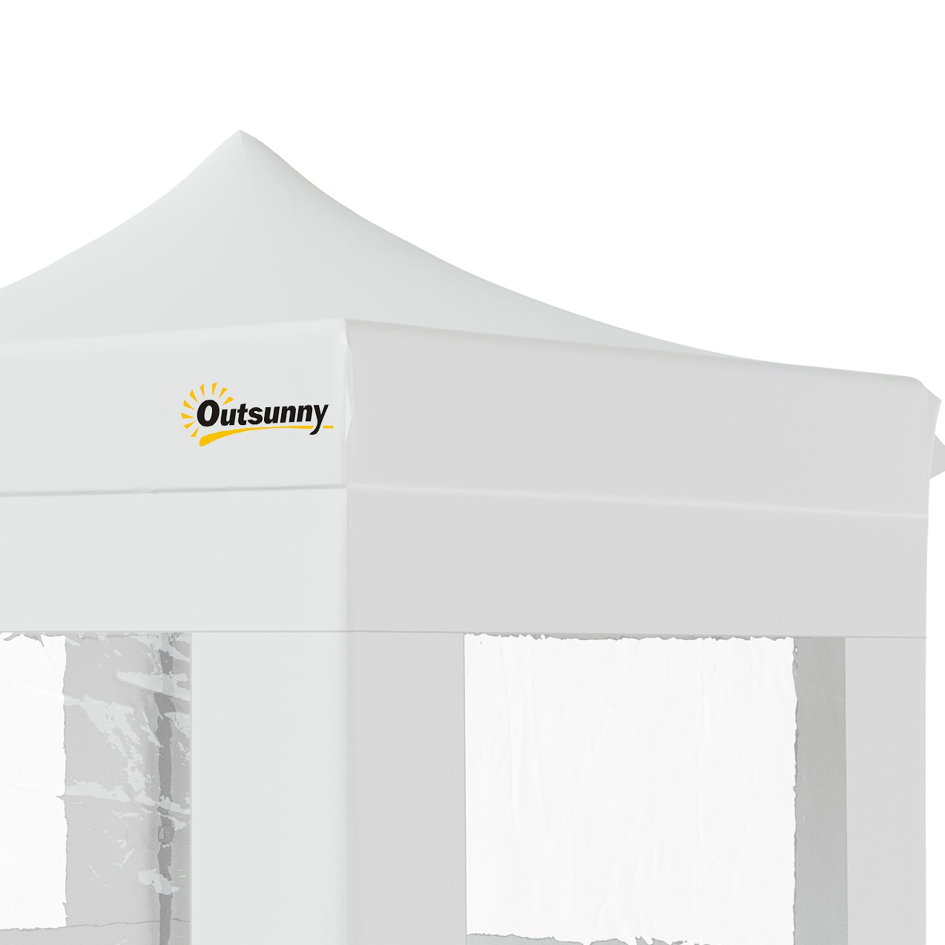 Outsunny Carpa Plegable 3x3 M Con Altura Ajustable Y 4 Paredes Extraíbles Blanco_3
