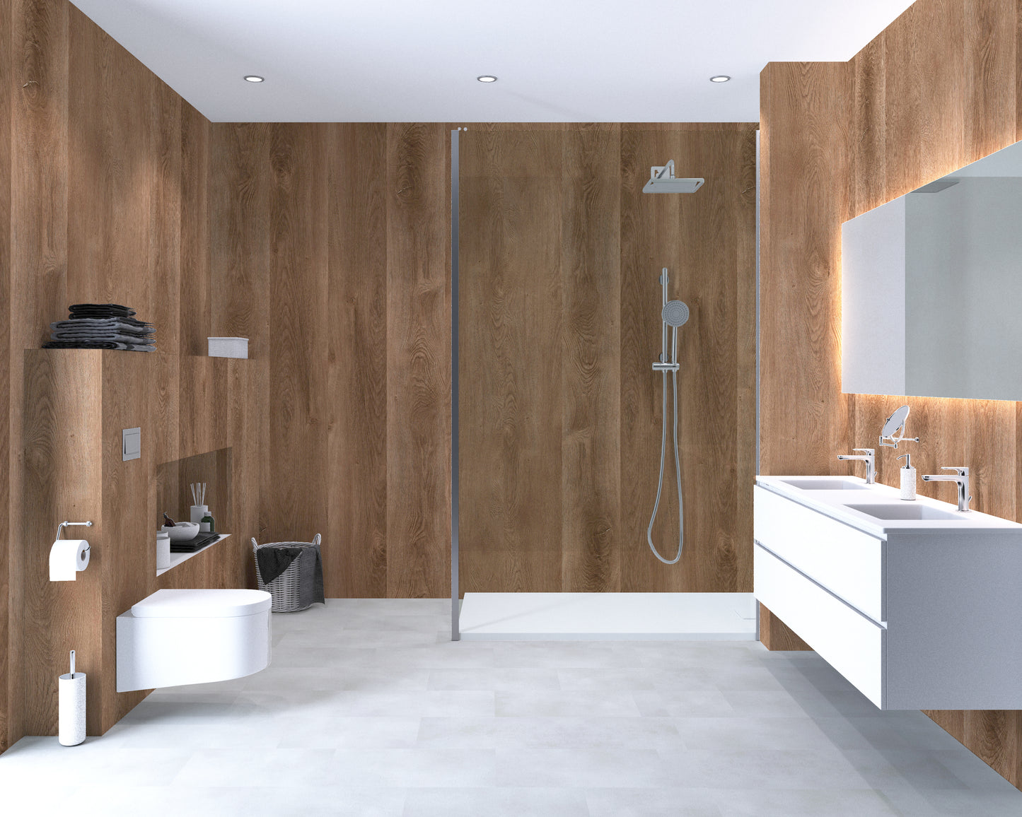 Aqua-step- All In One - Paneles De Pared A Prueba De Agua Y Panel De Sueloe  - Newcastle - 6 Paneles (2,34m²)