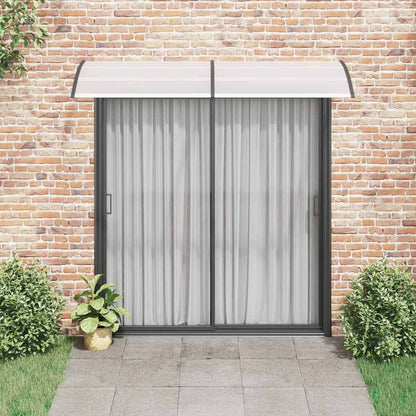Marquesina Para Puerta Pc Negro Y Transparente 240x75 Cm_2