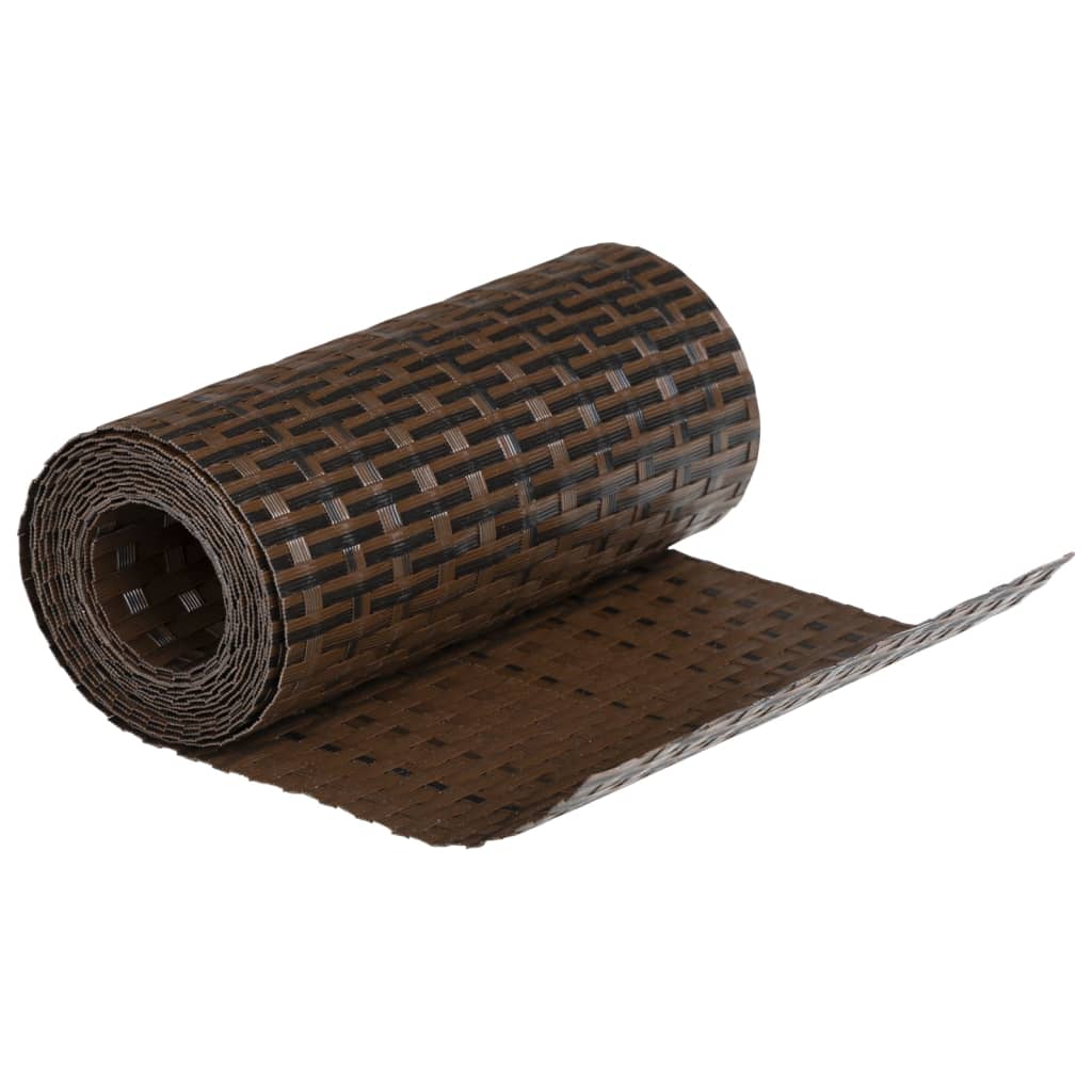 Toldos De Balcón 10 Uds Ratán Sintético Marrón Negro 255x19 Cm / Vetonek_3