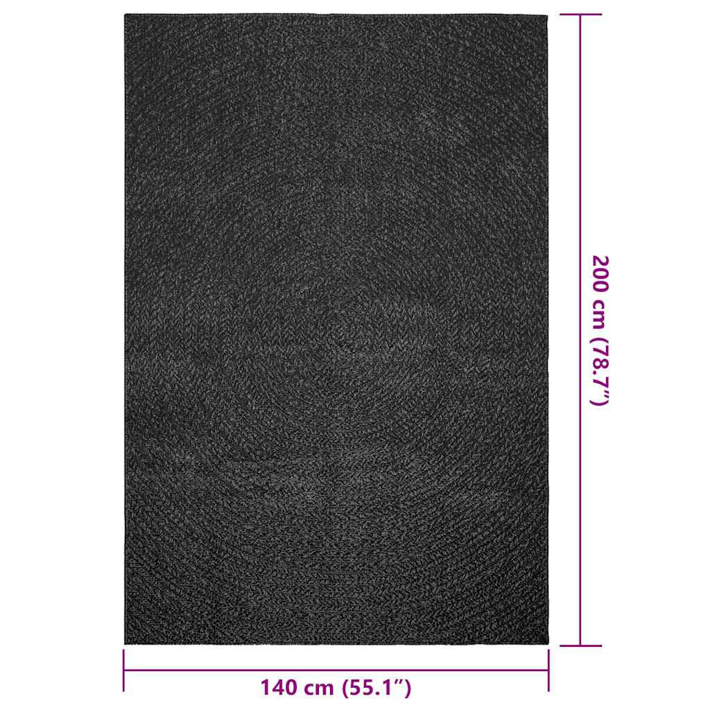 Vidaxl Alfombra Zizur Apariencia Yute Interior Exterior Antracita_2