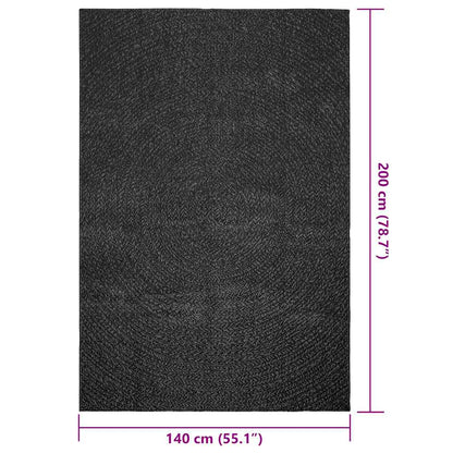 Vidaxl Alfombra Zizur Apariencia Yute Interior Exterior Antracita_2