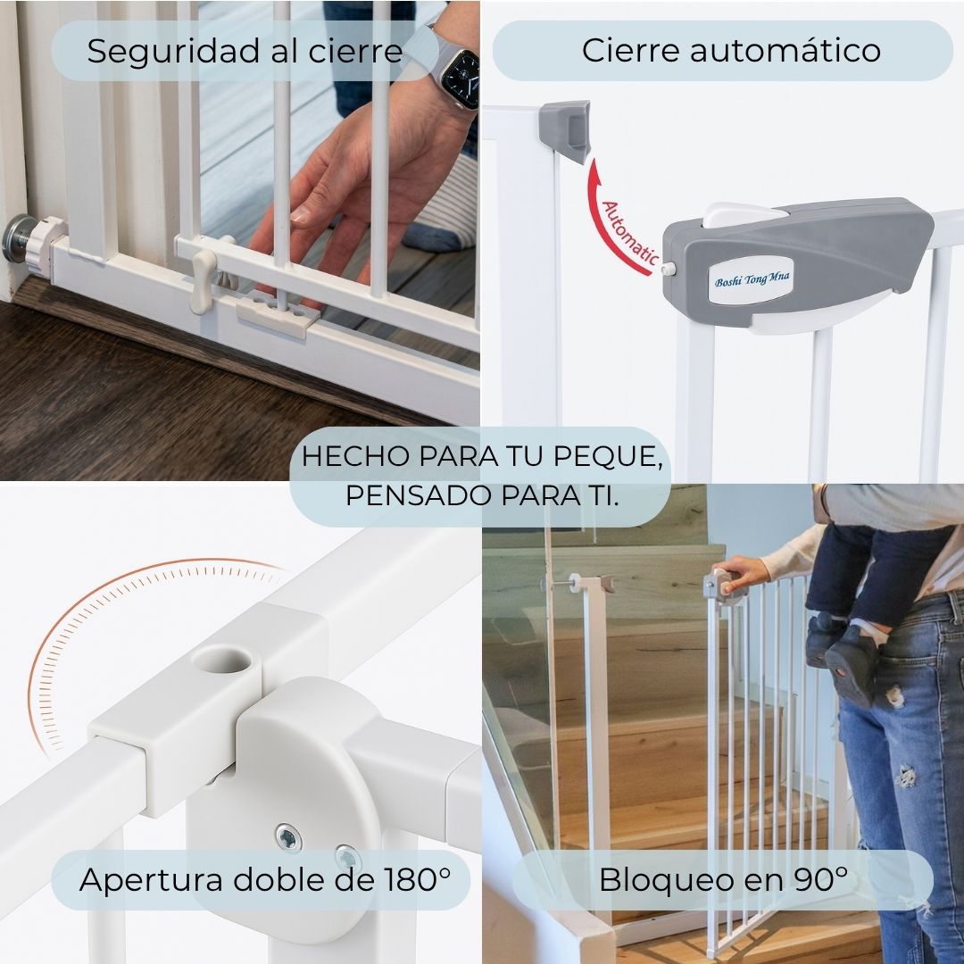 Extensión De 45 Cm Para Valla De Seguridad Infantil Y Para Mascotas, Blanco Bathby_1