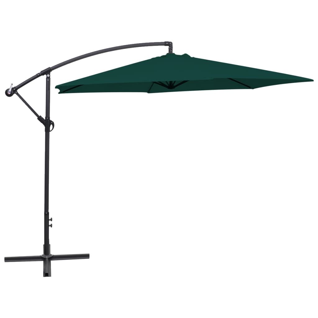 Vidaxl Sombrilla Voladiza 3 M Verde_0