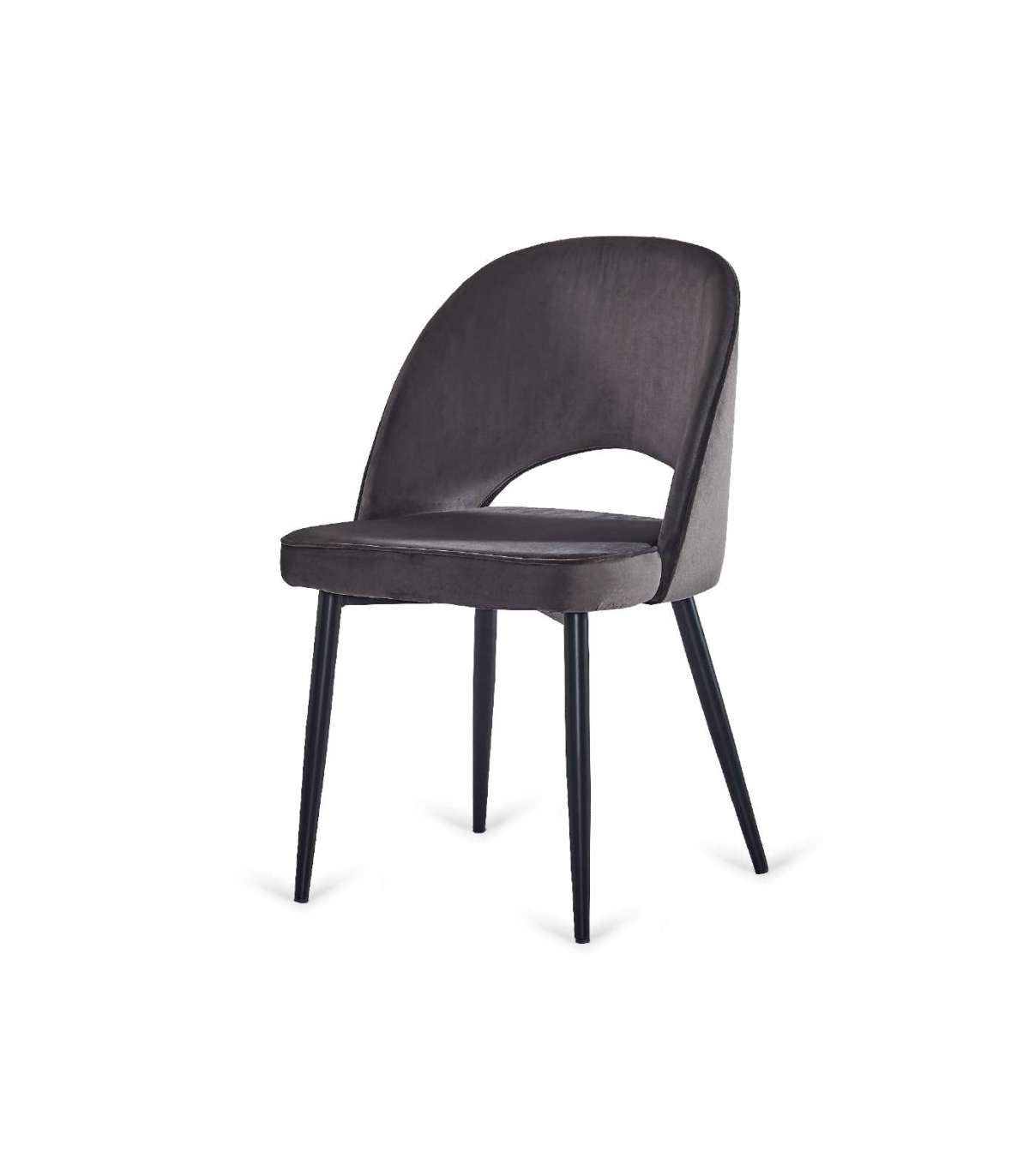 Pack De 4 Sillas Nueva Teruel Tela Velvet En Negro. 89 Cm (alto) 48 Cm (ancho) 48 Cm (fond_0