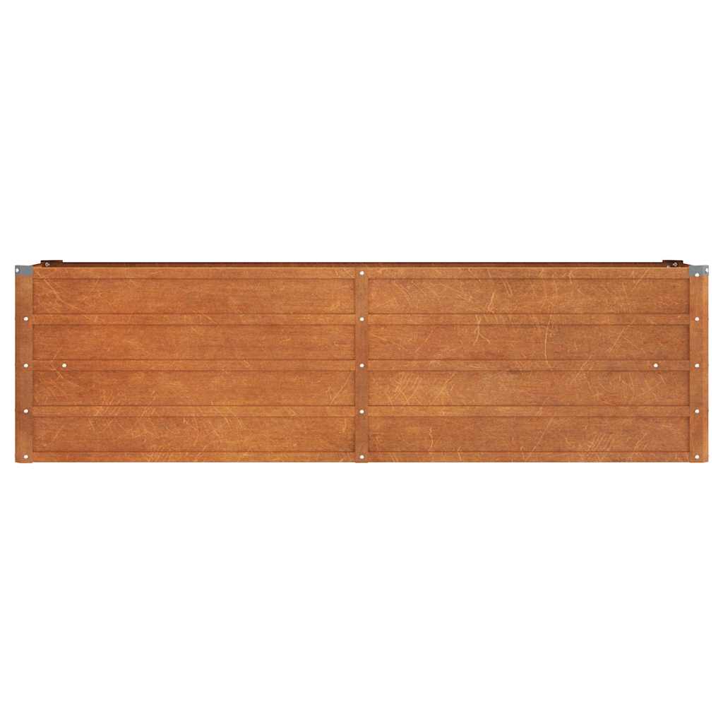 Arriate Oxidado De Acero Corten 160x40x45 Cm_3