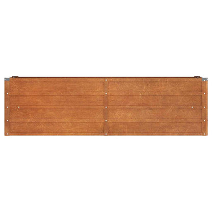 Arriate Oxidado De Acero Corten 160x40x45 Cm_3