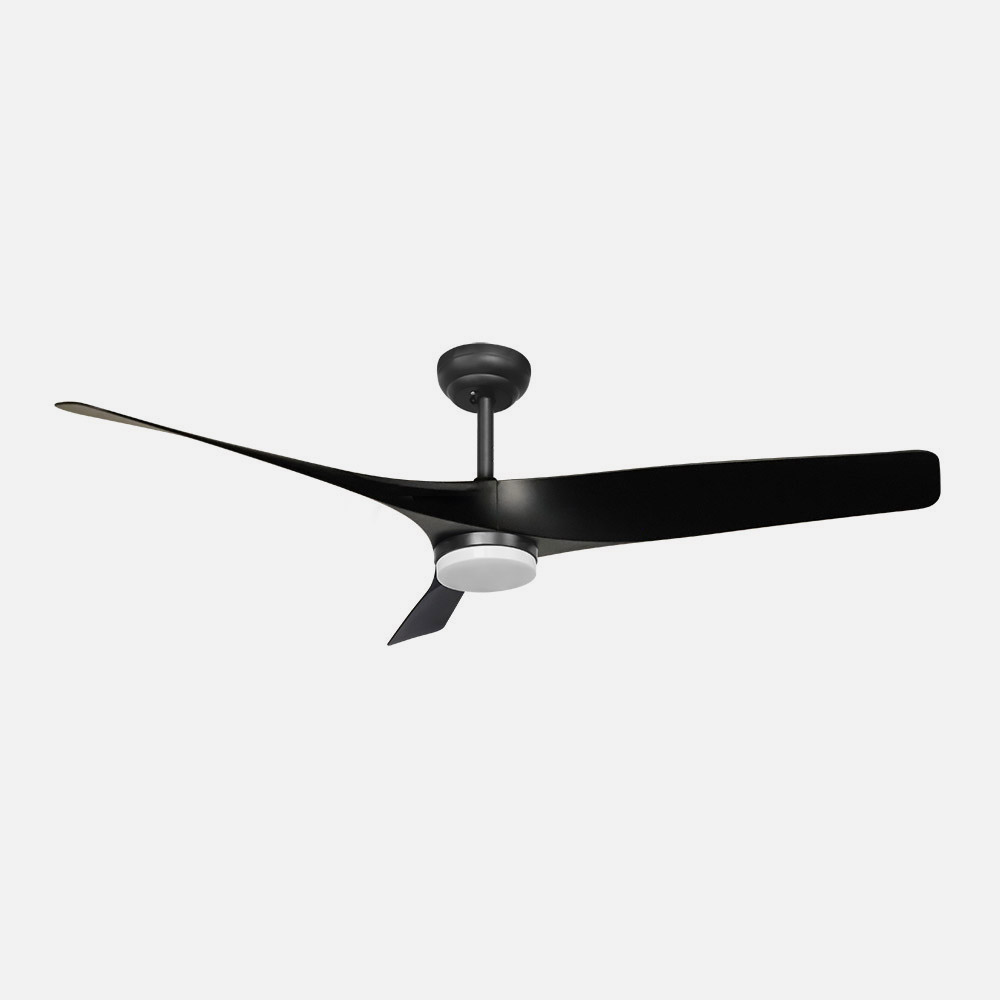 Ventilador Dc Niger 22w Negro 3 Aspas 132d 6vel. Reg. Intensidad 2180lm 3000k-6000k C/remoto, Timer, Mem._1