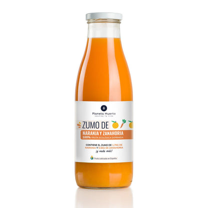 Zumo de Zanahoria y Naranja 100% fruta exprimida Eco Planeta Huerto 750ml