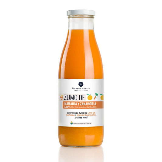 Zumo de Zanahoria y Naranja 100% fruta exprimida Eco Planeta Huerto 750ml