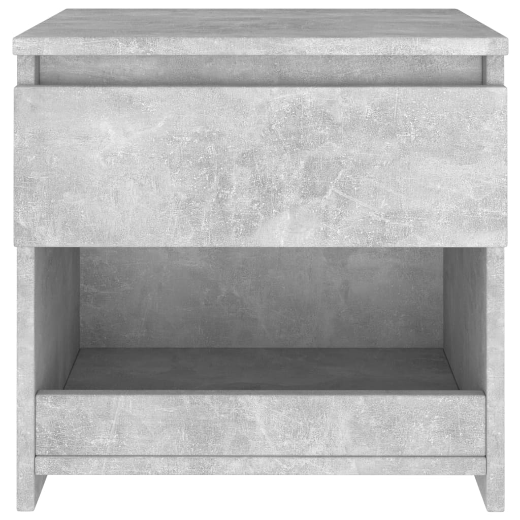 Mesita De Noche Madera Ingeniería Gris Hormigón 40x30x39 Cm_2