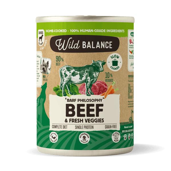 Lata Filosofía BARF de TERNERA Wild Balance 400 g